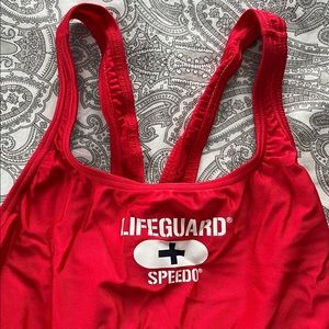 ✨ NWT ✨ NEW SPEEDO RED LIFEGUARD ONE PIECE